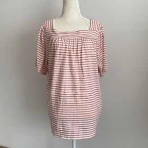 croft & barrow Striped Tee with Square Neckline